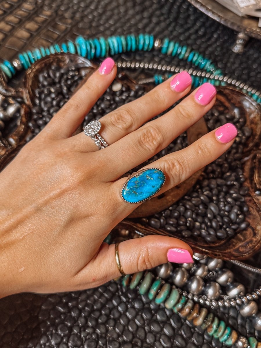Route 66 Turquoise Ring - Horseshoe J & Co.