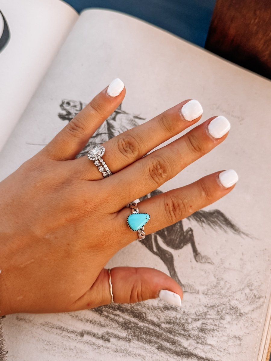 Rye Turquoise Twist Ring - Horseshoe J & Co.