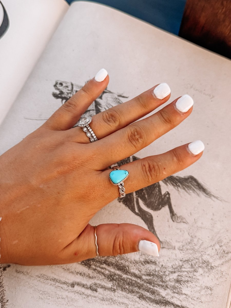 Rye Turquoise Twist Ring - Horseshoe J & Co.