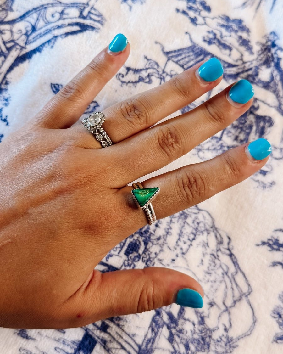 Sanger Malachite Ring - ring - Horseshoe J & Co.
