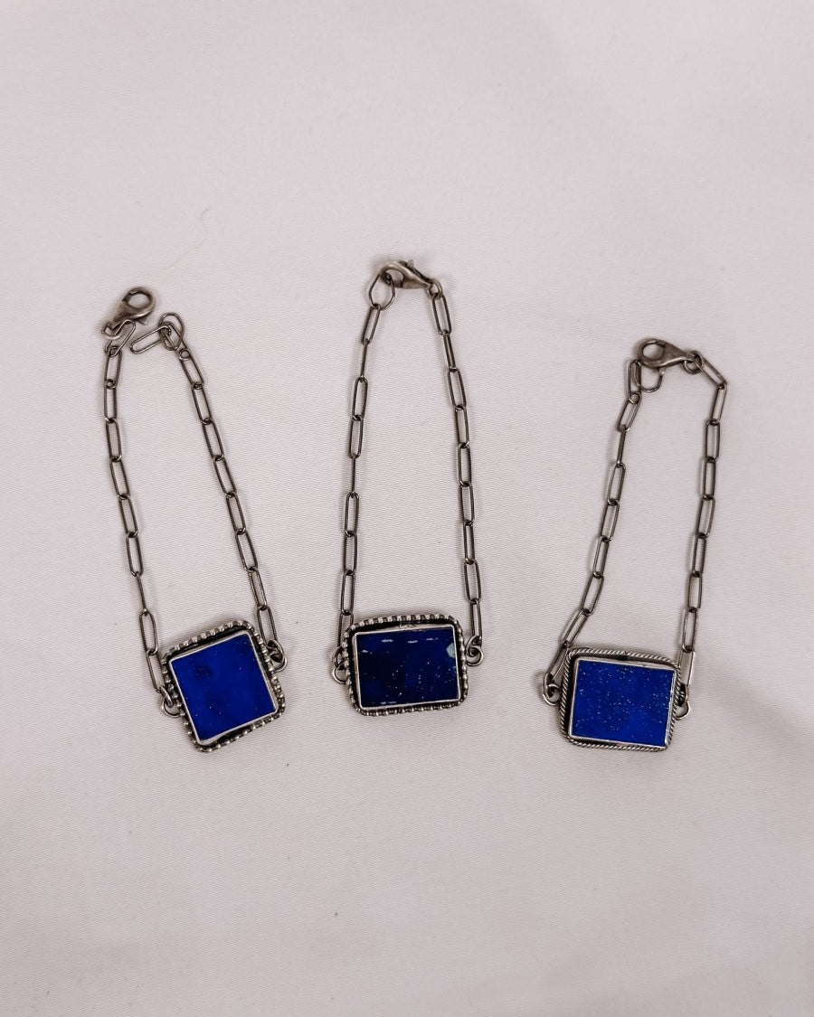Savoy Blue Lapis Link Bracelet - Horseshoe J & Co.