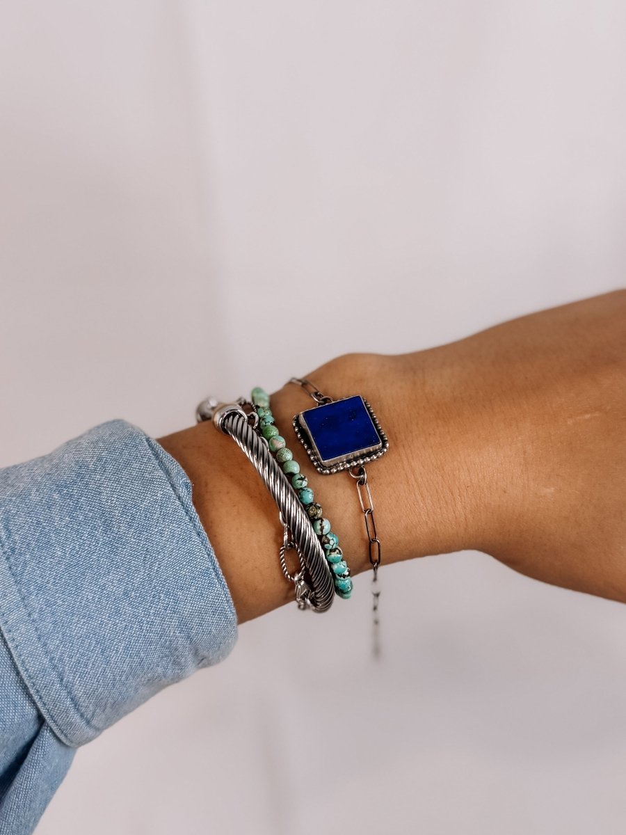 Savoy Blue Lapis Link Bracelet - Wooten's