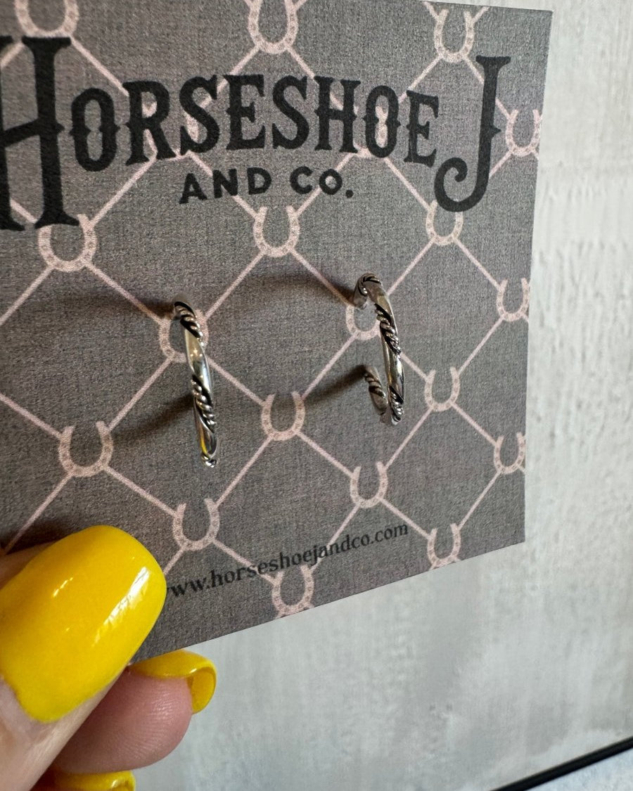 Sinclair Silver Hoops - Horseshoe J & Co.