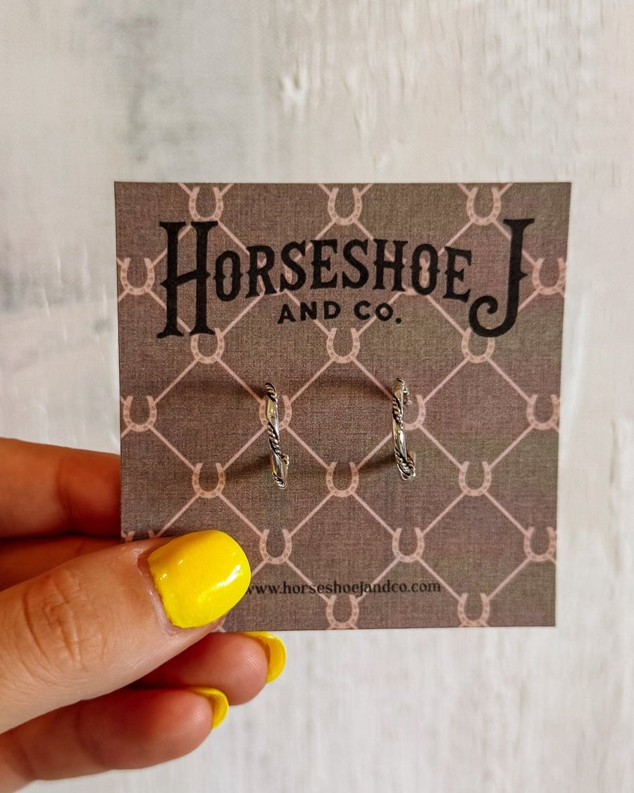 Sinclair Silver Hoops - Horseshoe J & Co.