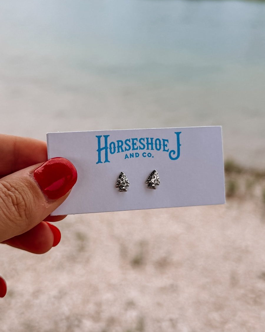 Small Arrowhead Stud Earrings - Horseshoe J & Co.