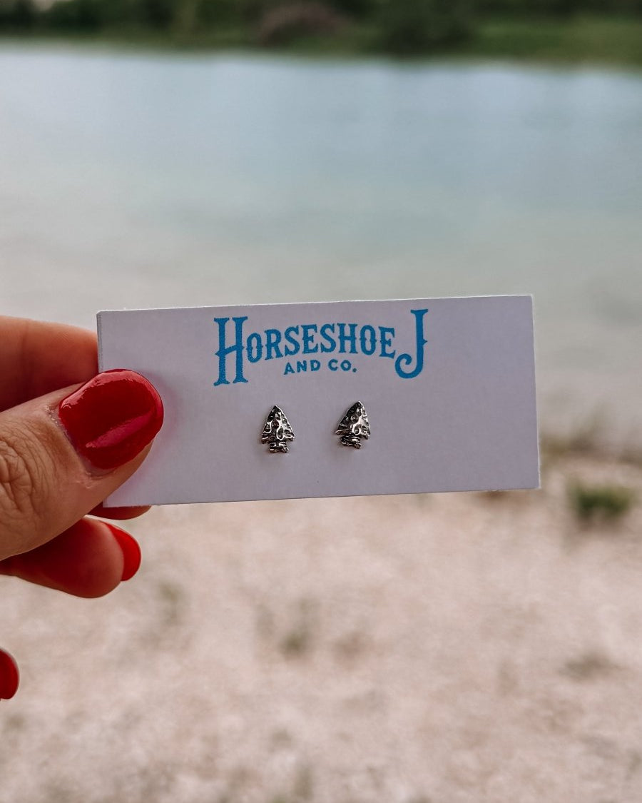 Small Arrowhead Stud Earrings - Horseshoe J & Co.