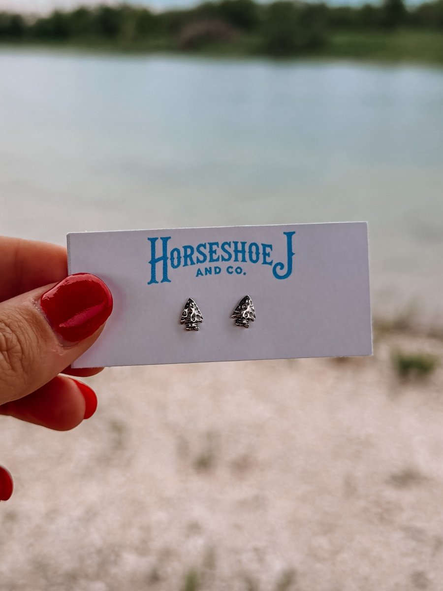 Small Arrowhead Stud Earrings - Horseshoe J & Co.