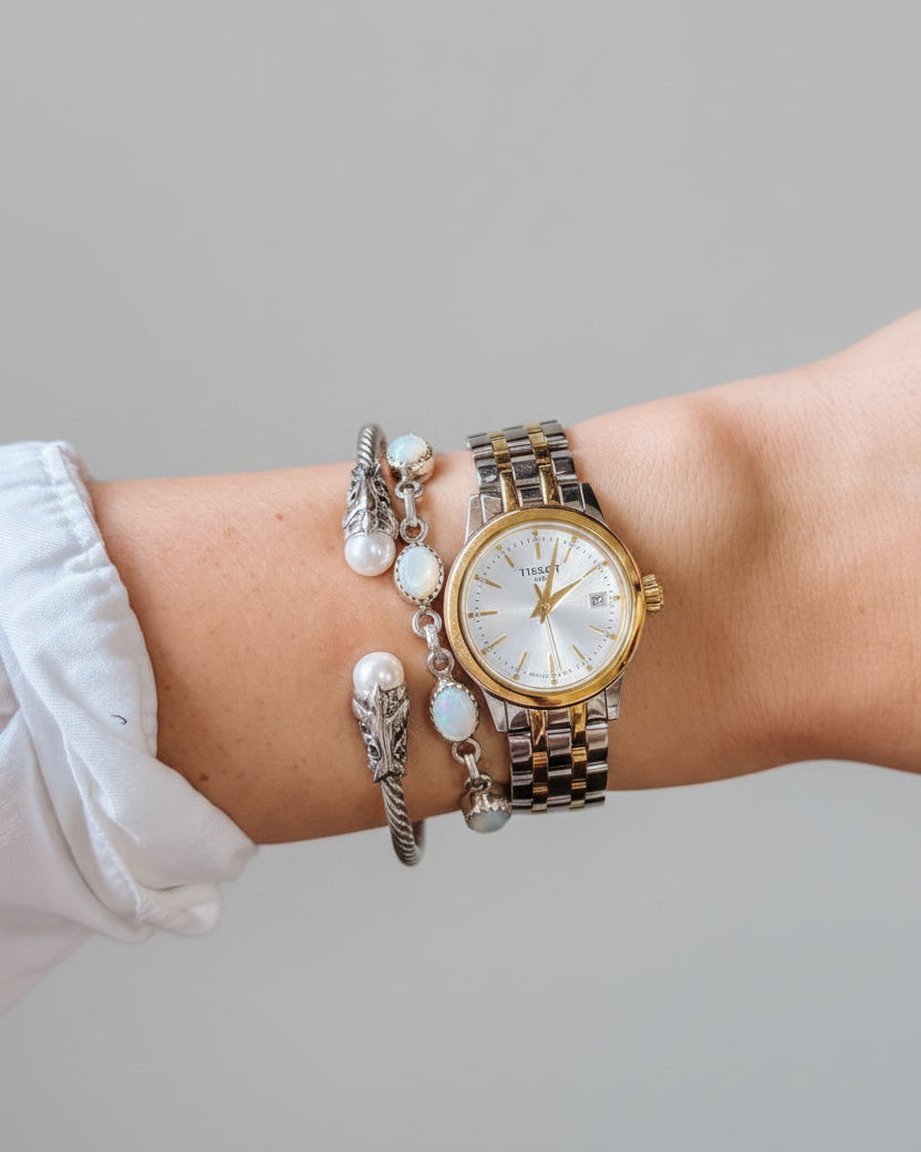 Spiffy Pearl Cable Bracelet - Wooten's