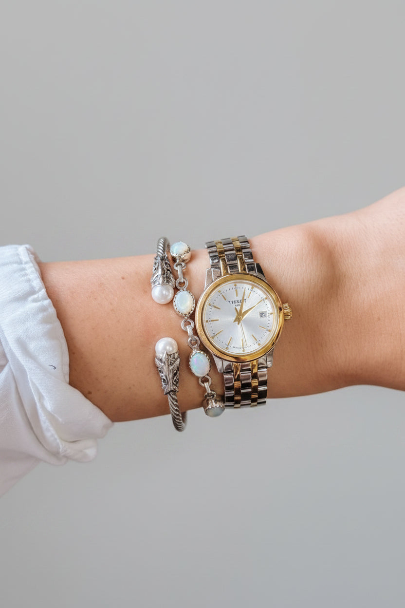 Spiffy Pearl Cable Bracelet - Wooten's