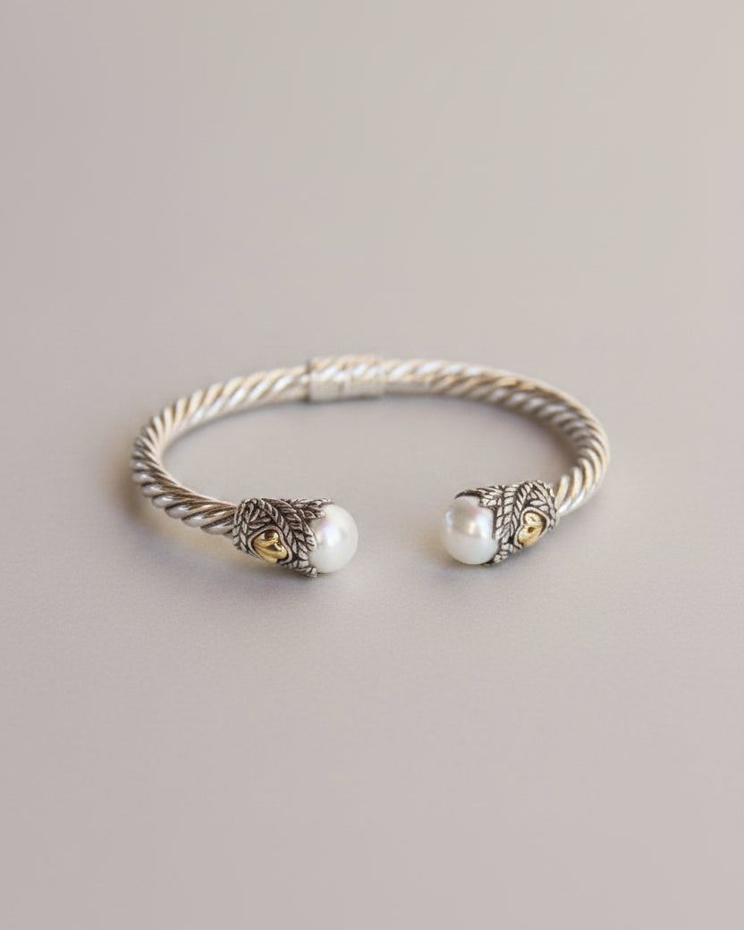 Spiffy Pearl Cable Bracelet - Wooten's