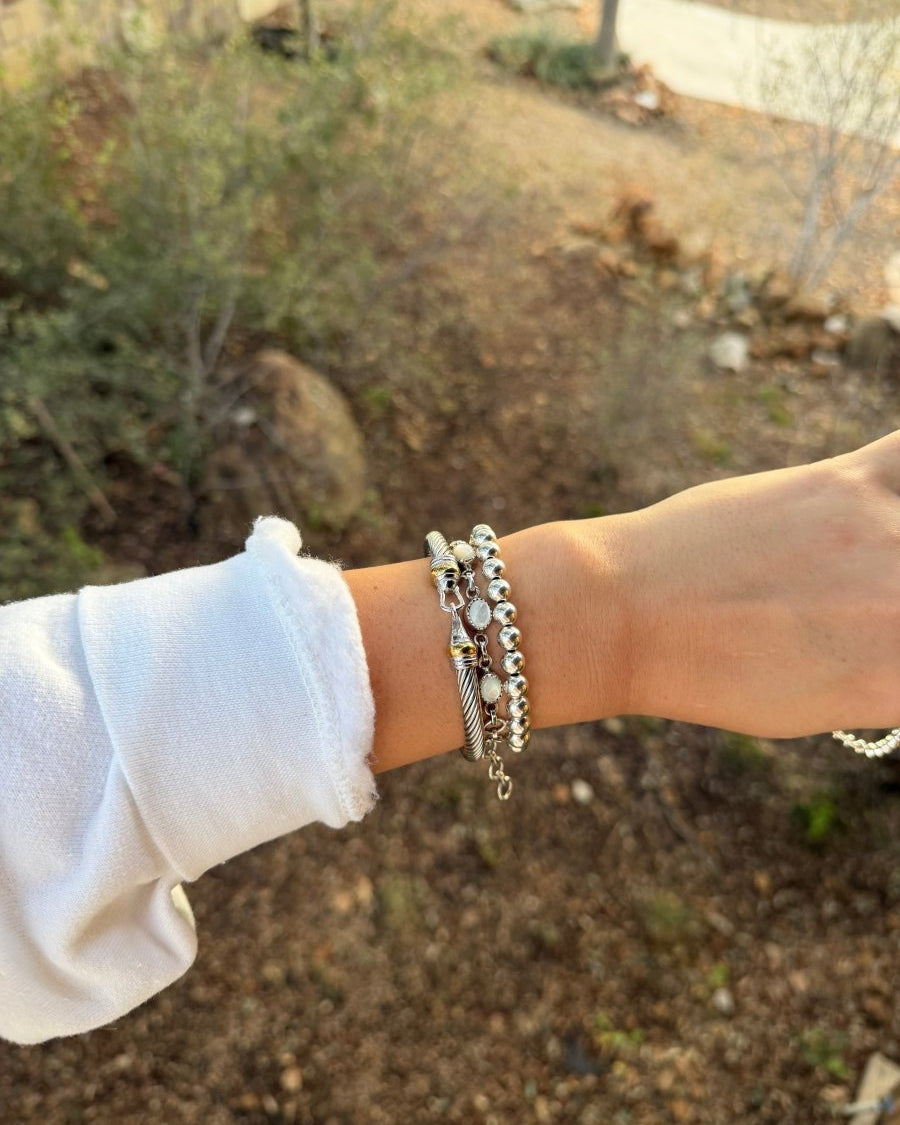 Sterling Silver Stretch Bracelets - bracelet - Horseshoe J & Co.