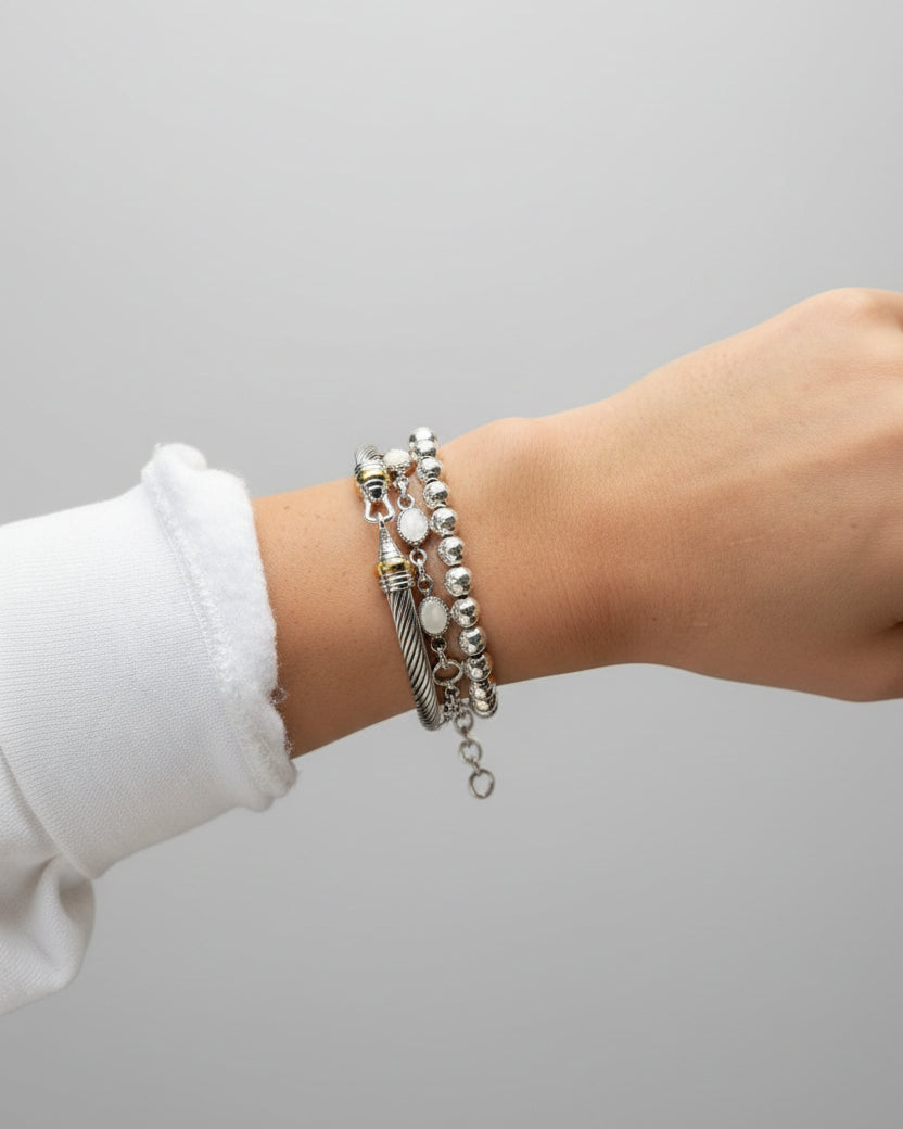 Sterling Silver Stretch Bracelets - bracelet - Wooten's