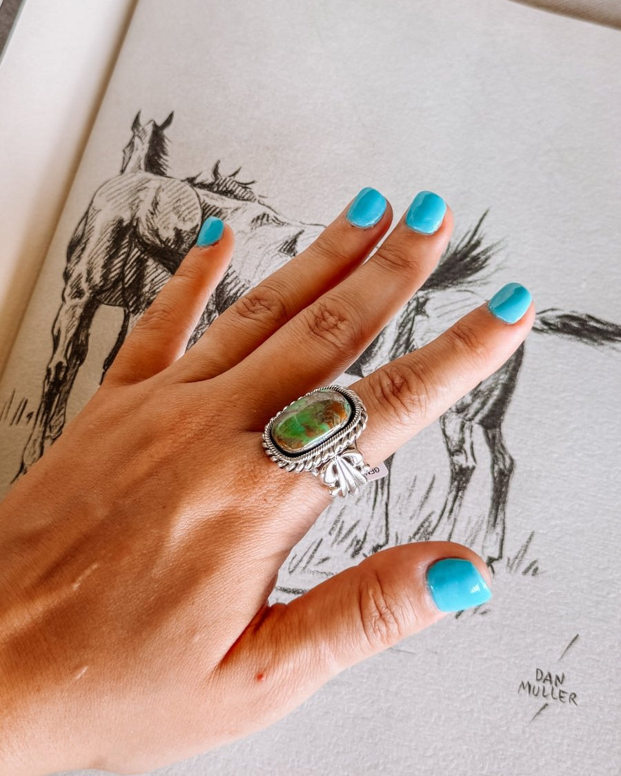 Strawn Turquoise Ring - ring - Horseshoe J & Co.