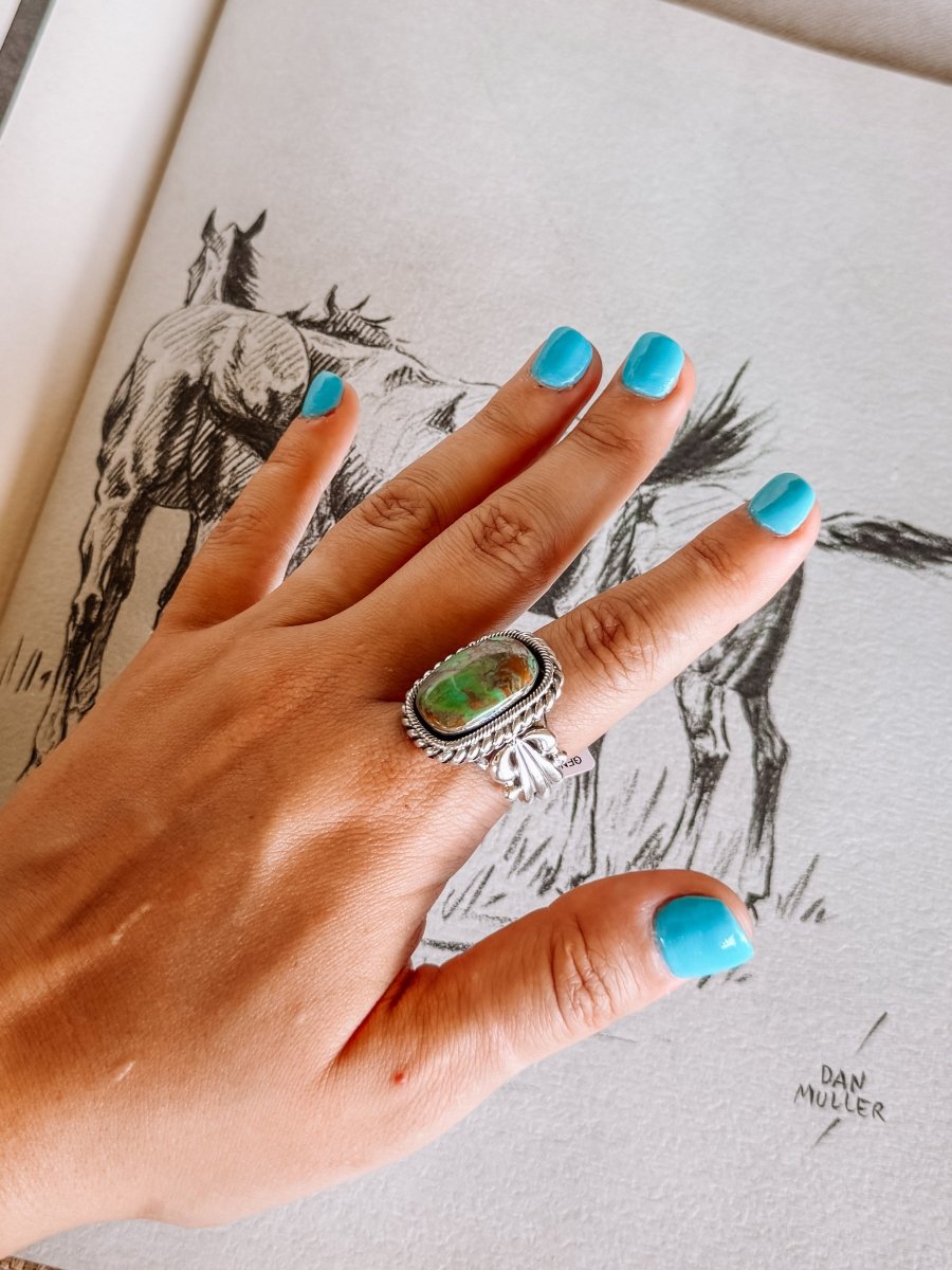 Strawn Turquoise Ring - ring - Horseshoe J & Co.
