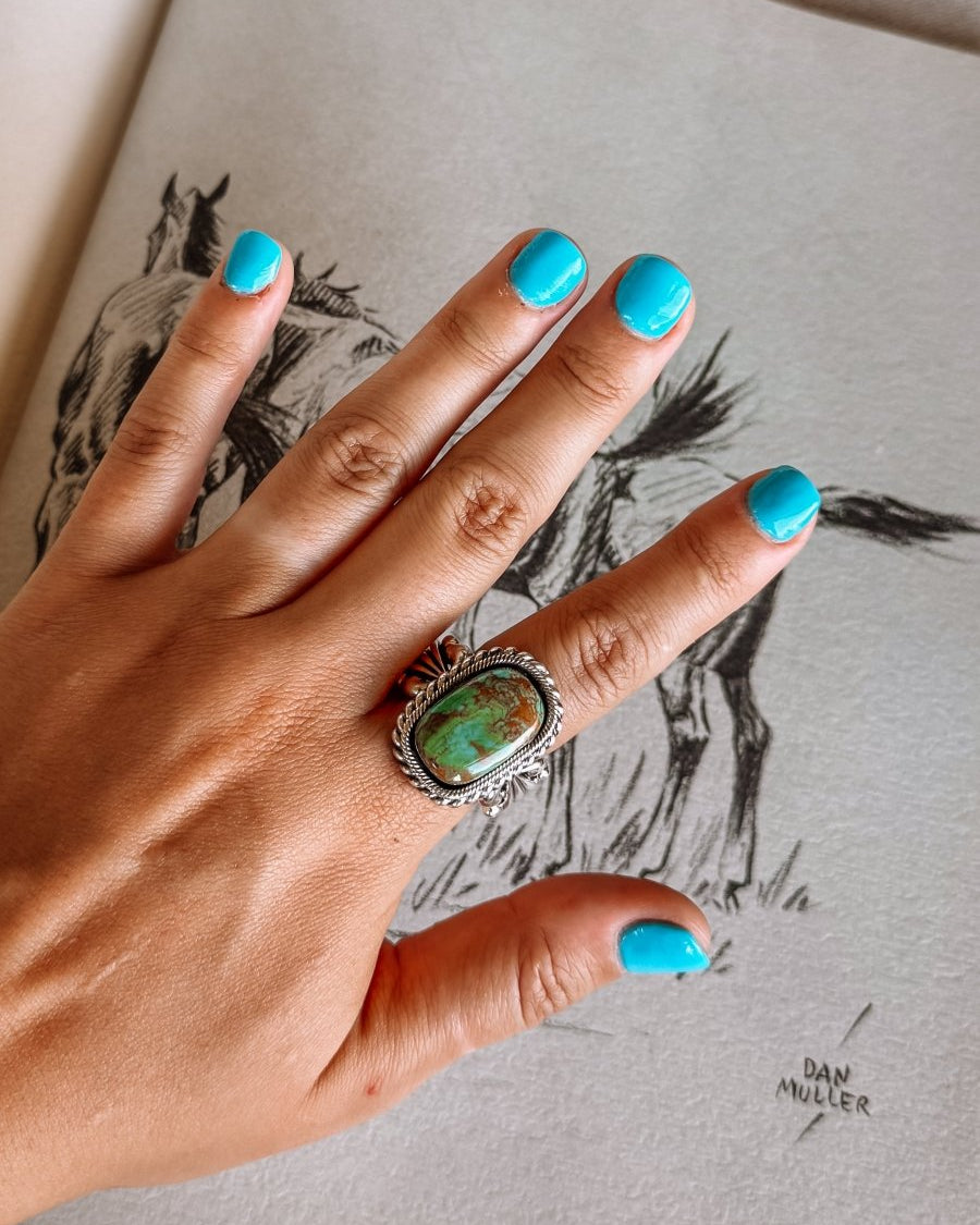 Strawn Turquoise Ring - ring - Horseshoe J & Co.