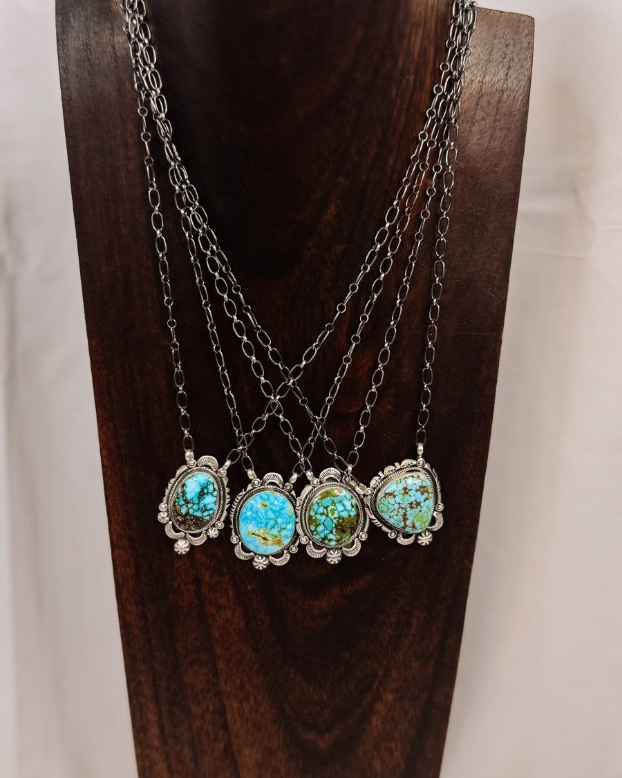 Sundown Sonoran Gold Turquoise Necklace - Horseshoe J & Co.