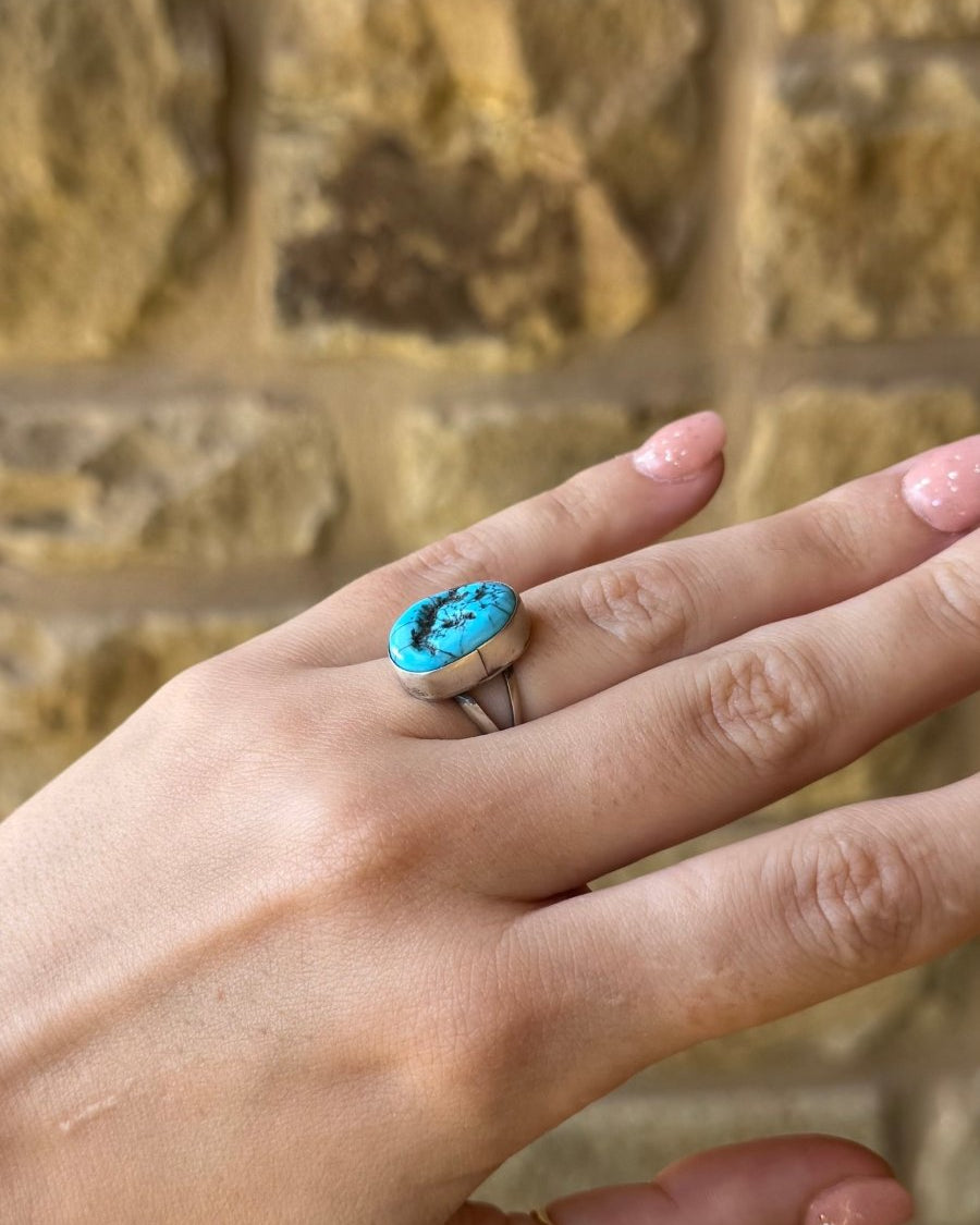 Talco Turquoise Nugget Ring - Horseshoe J & Co.