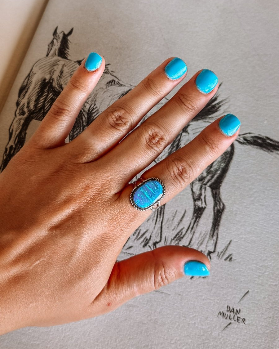 Thompson Blue Opal Ring - ring - Horseshoe J & Co.