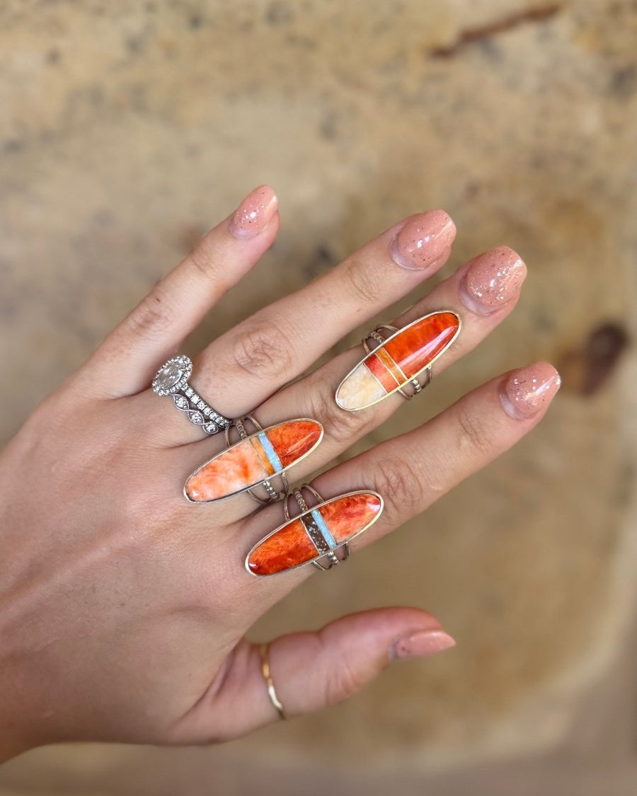 Tomball Mixed Stone Inlay Ring - Horseshoe J & Co.