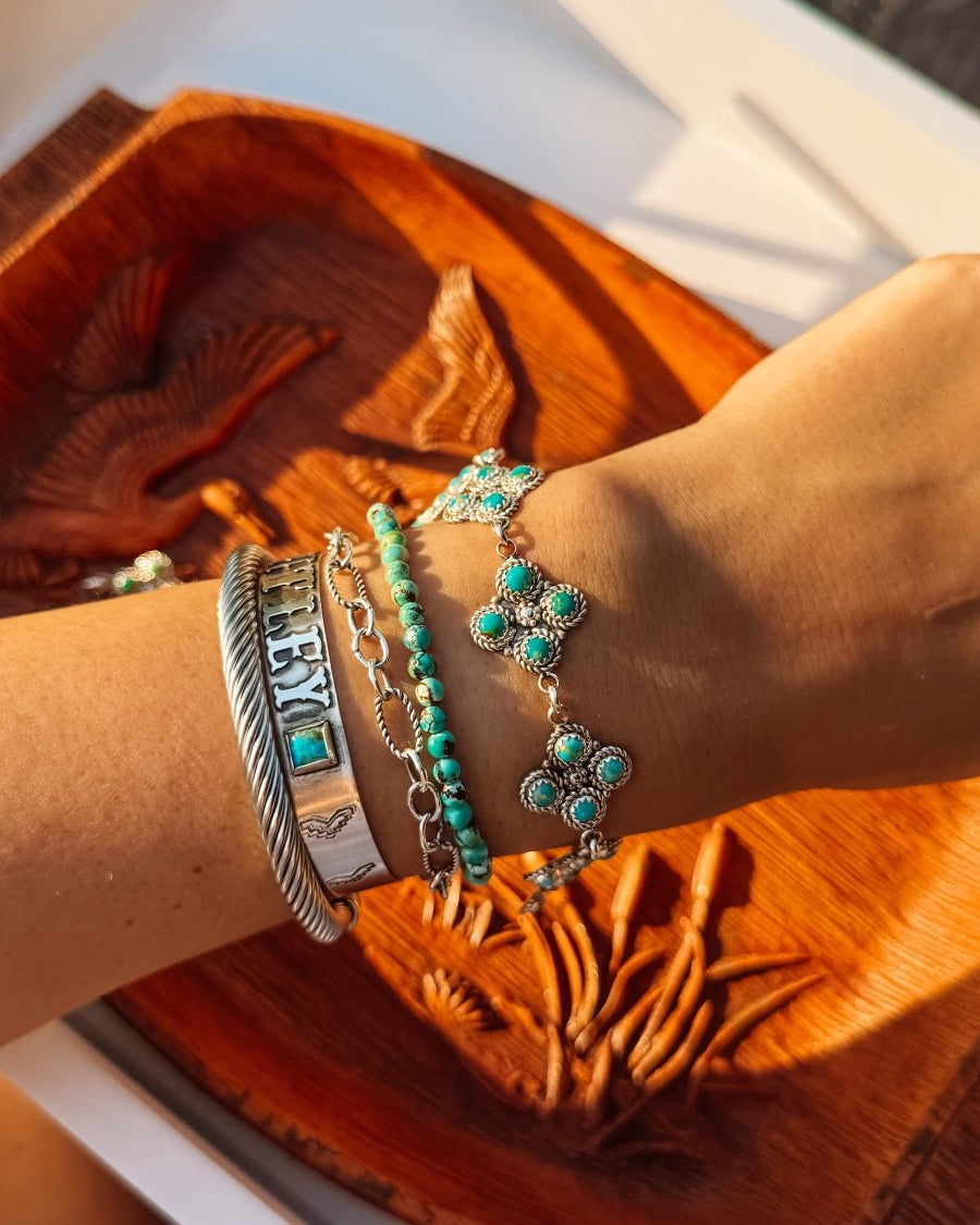 Trinidad Turquoise Link Bracelet - Horseshoe J & Co.