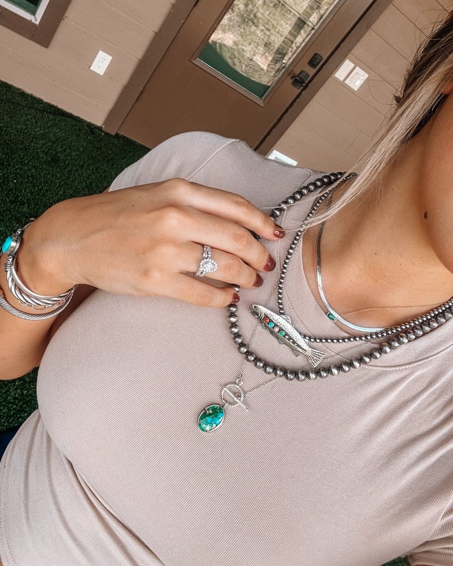 Trout Pin/Necklace Pendant - Horseshoe J & Co.