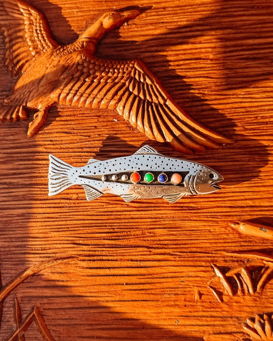 Trout Pin/Necklace Pendant - Horseshoe J & Co.