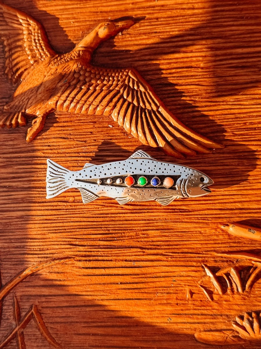 Trout Pin/Necklace Pendant - Horseshoe J & Co.