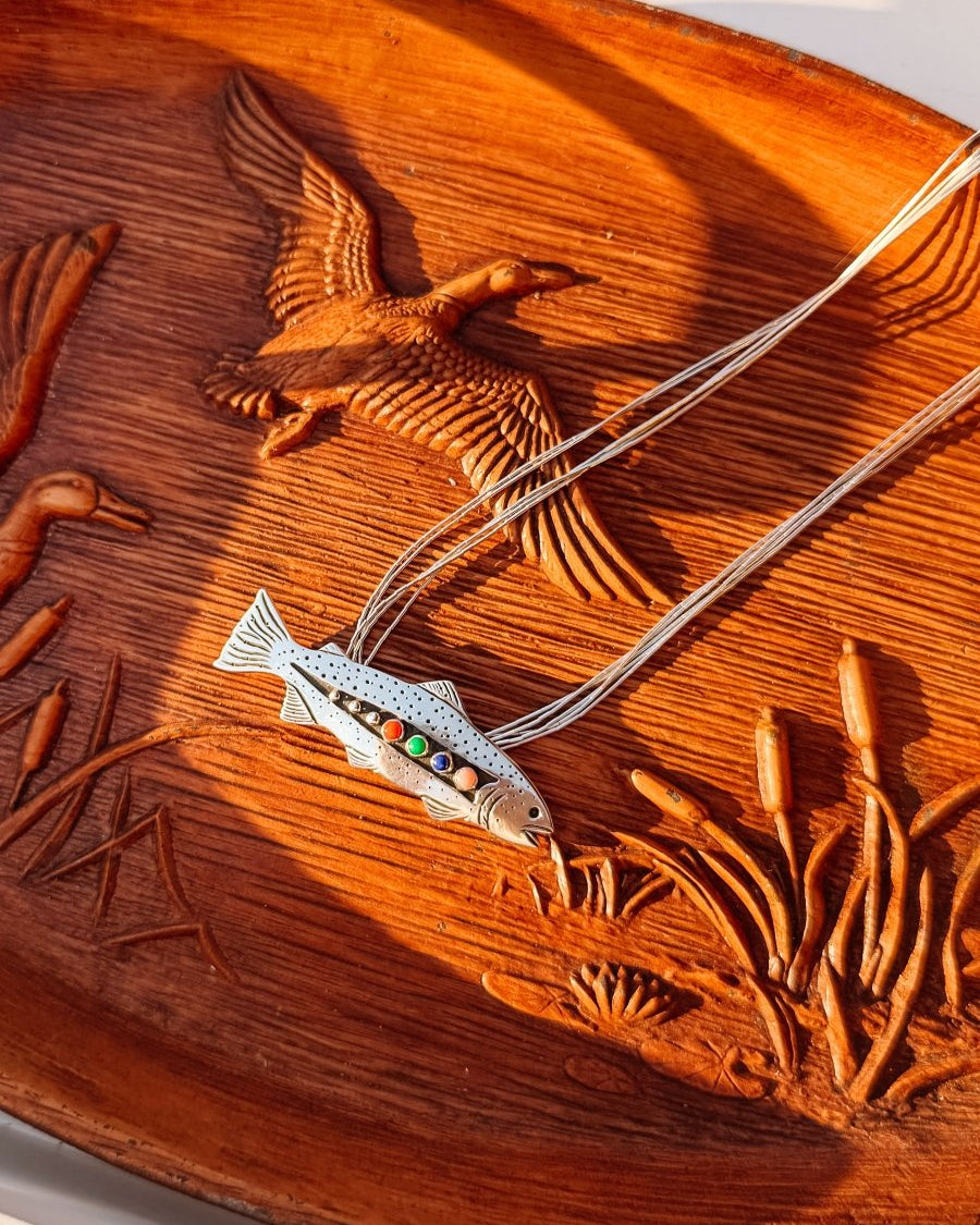 Trout Pin/Necklace Pendant - Horseshoe J & Co.