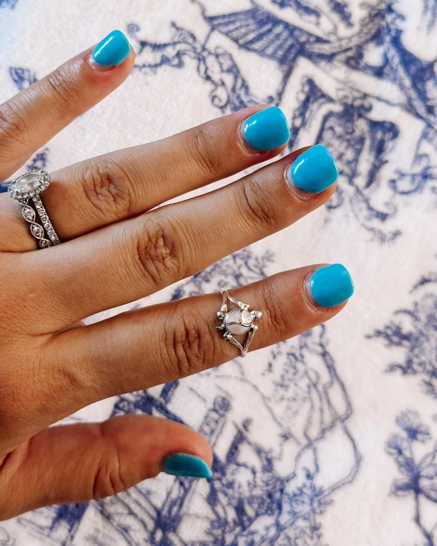 Turtle Mother of Pearl Ring - ring - Horseshoe J & Co.