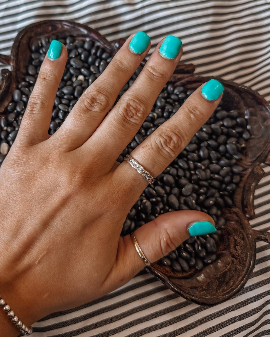 Unchained Silver Stamped Ring - Horseshoe J & Co.