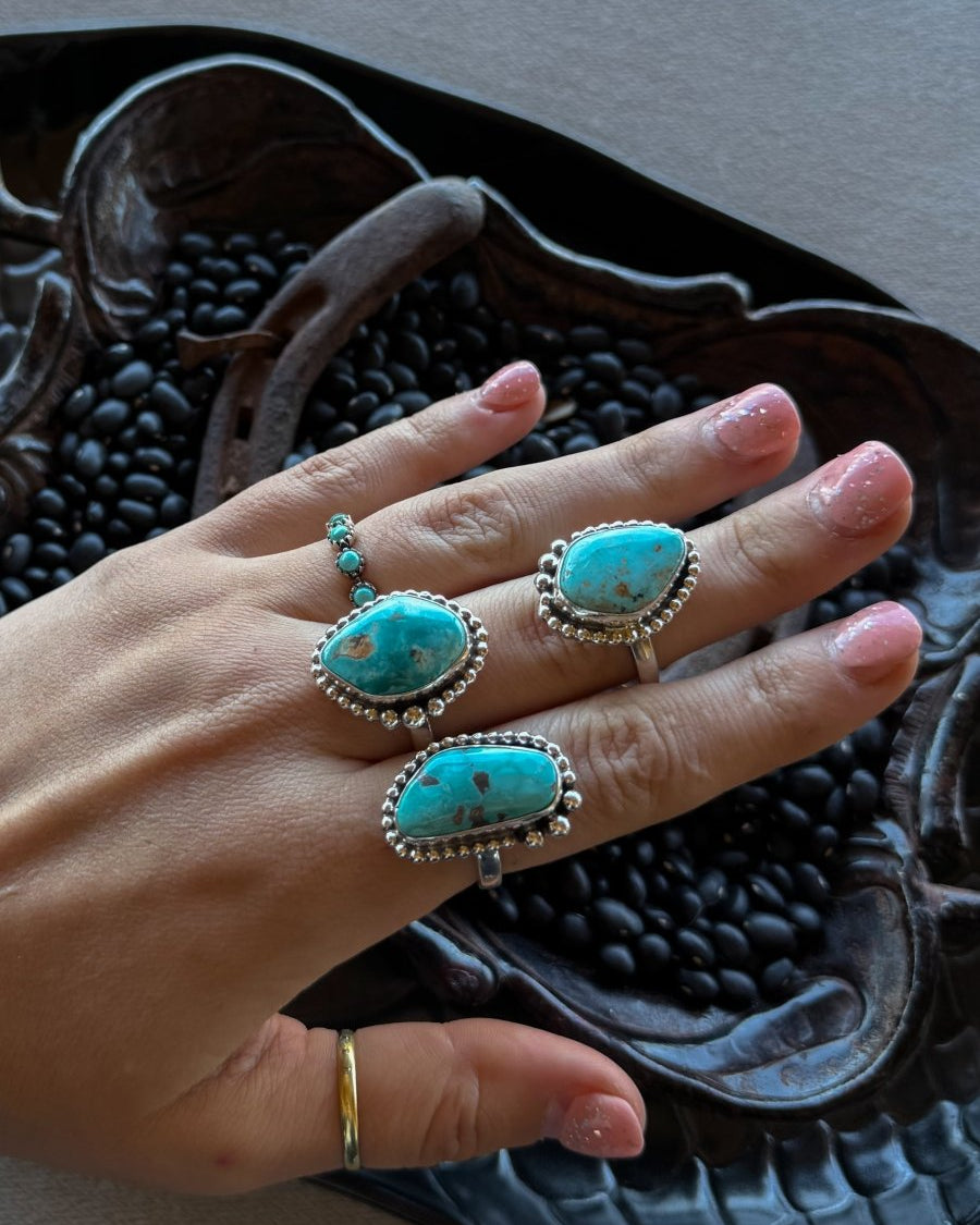 Unwound Turquoise Adjustable Ring - Horseshoe J & Co.