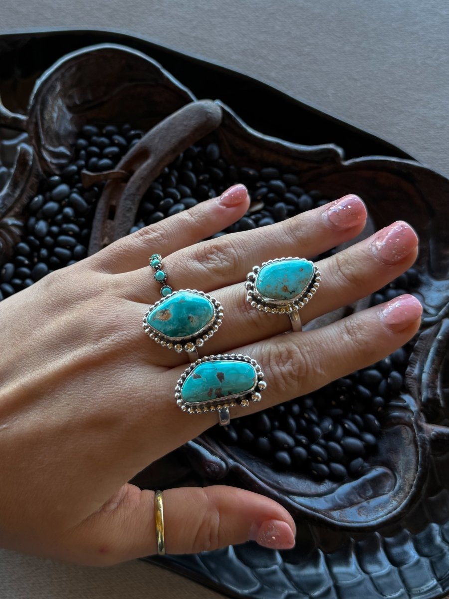 Unwound Turquoise Adjustable Ring - Horseshoe J & Co.