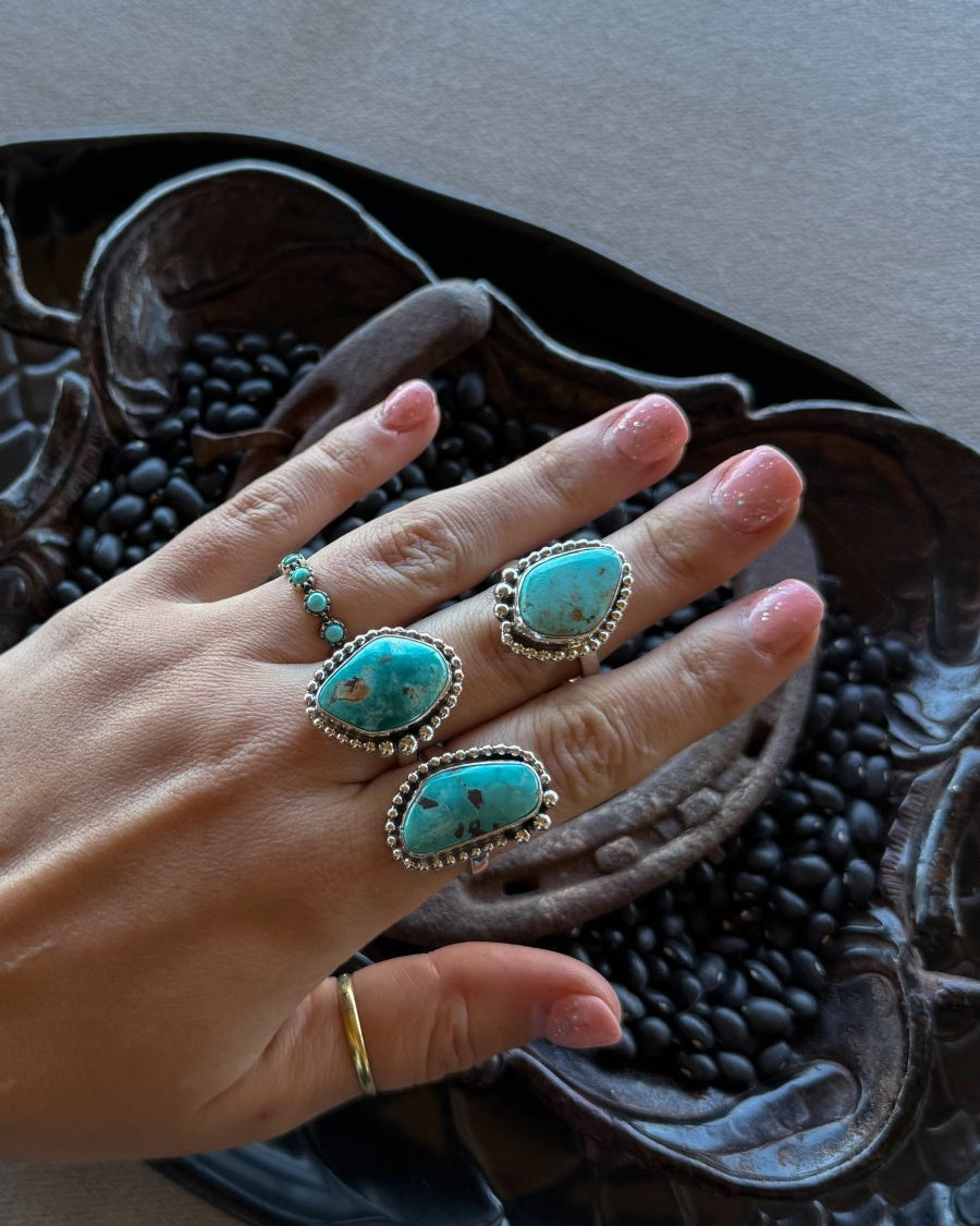 Unwound Turquoise Adjustable Ring - Horseshoe J & Co.