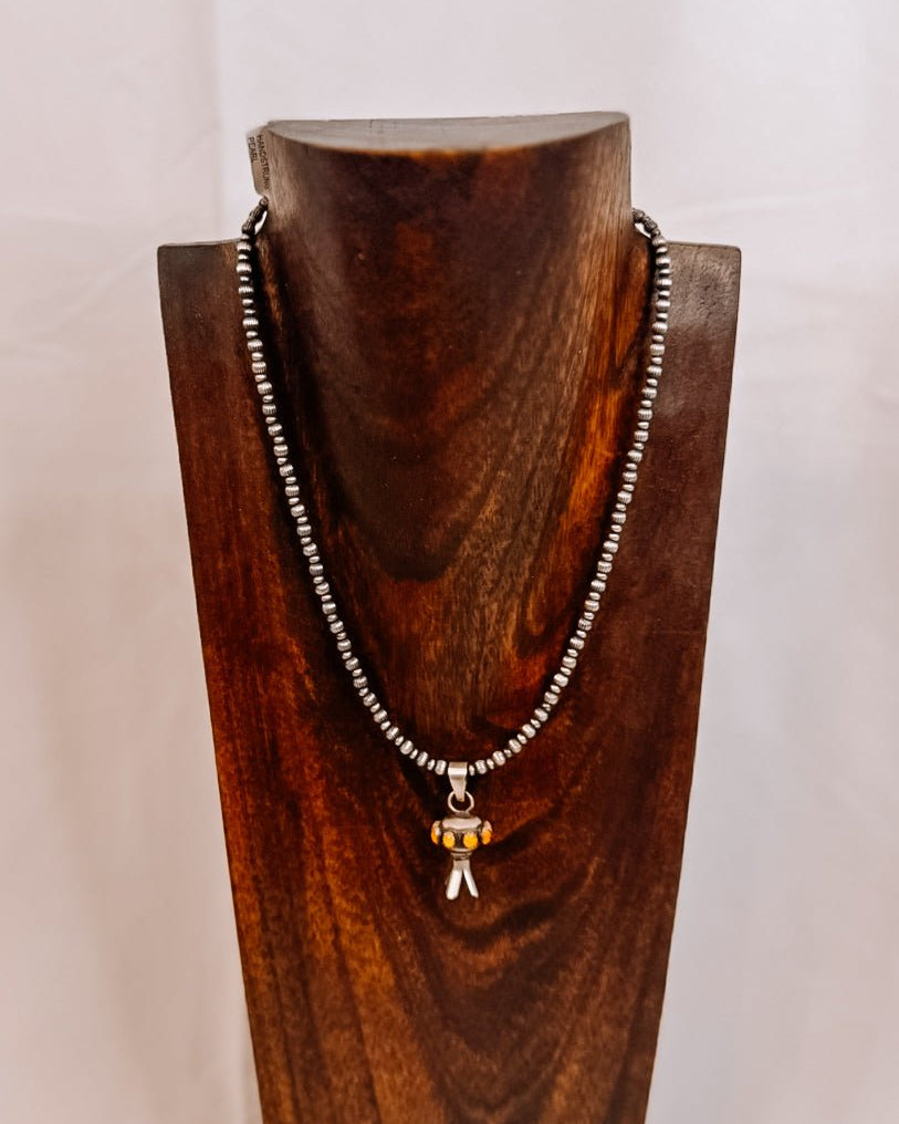Vidor Orange Spiny Blossom Pendant - Wooten's