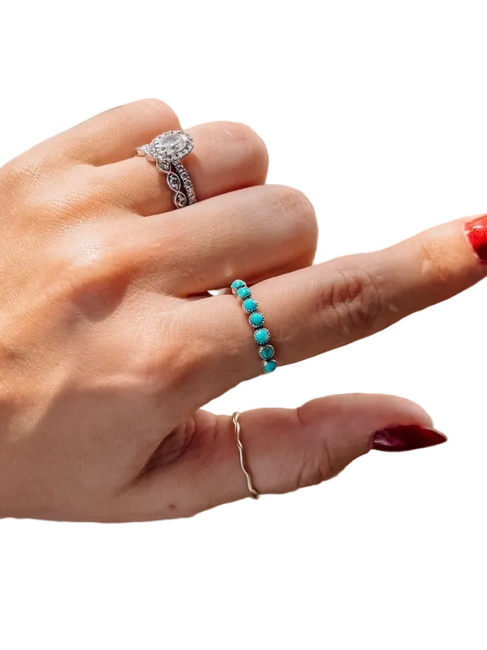 Watauga Turquoise Stacker Ring - Horseshoe J & Co.