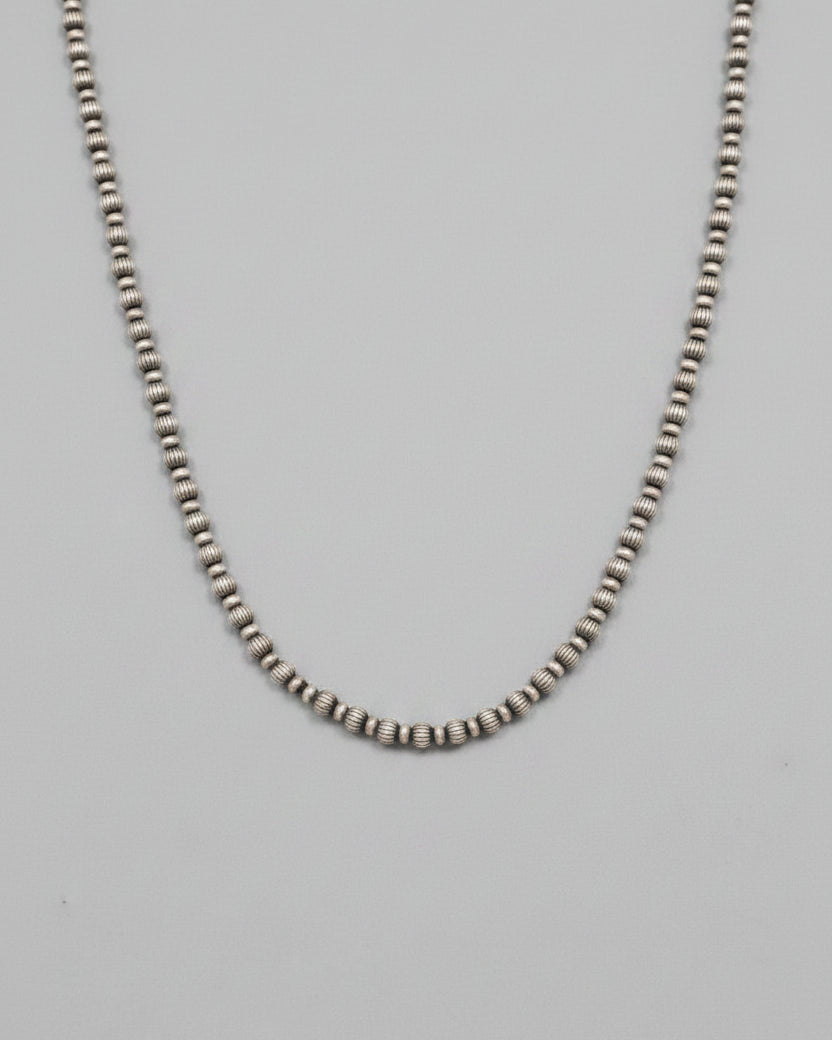 Wilson Textured Sterling Silver Pearl Necklace - Wooten's