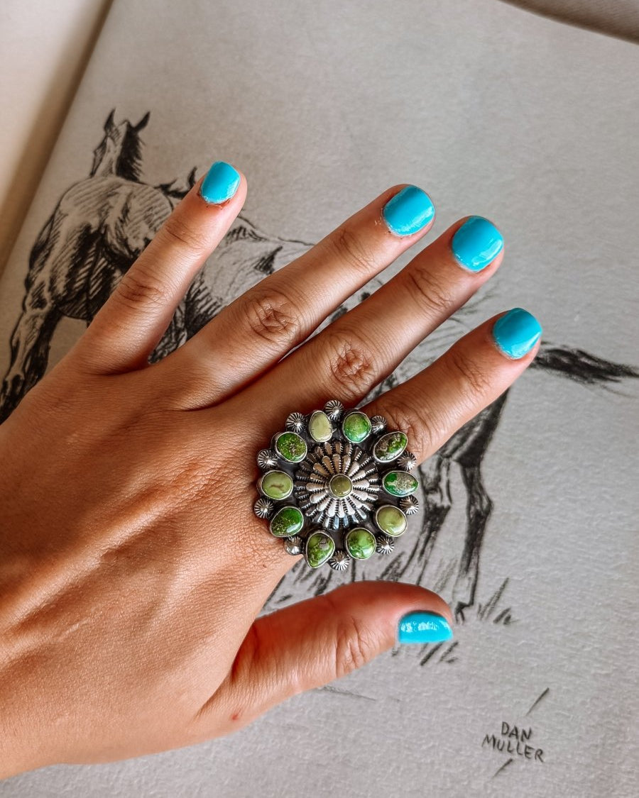 Windom Sonoran Gold Turquoise Ring - ring - Horseshoe J & Co.