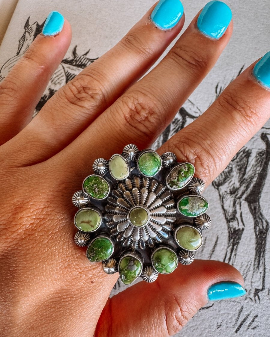 Windom Sonoran Gold Turquoise Ring - ring - Horseshoe J & Co.