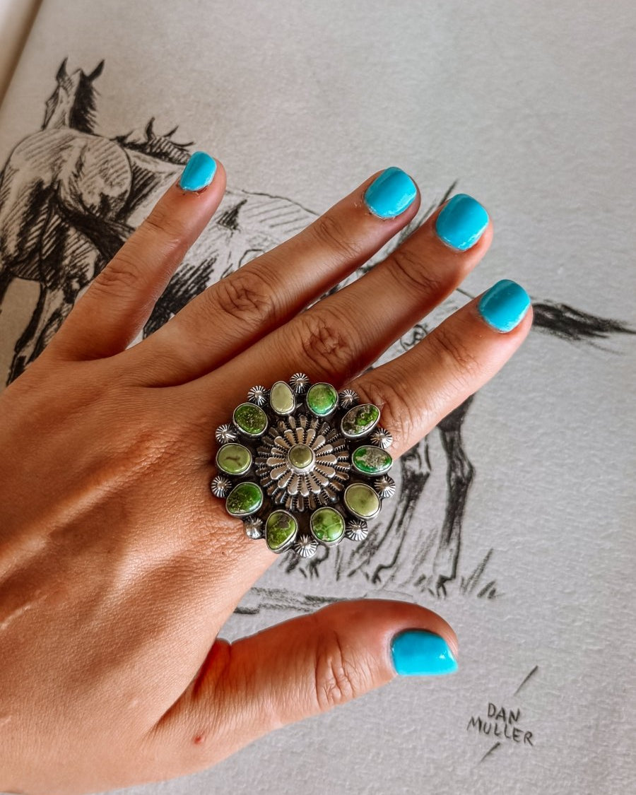 Windom Sonoran Gold Turquoise Ring - ring - Horseshoe J & Co.