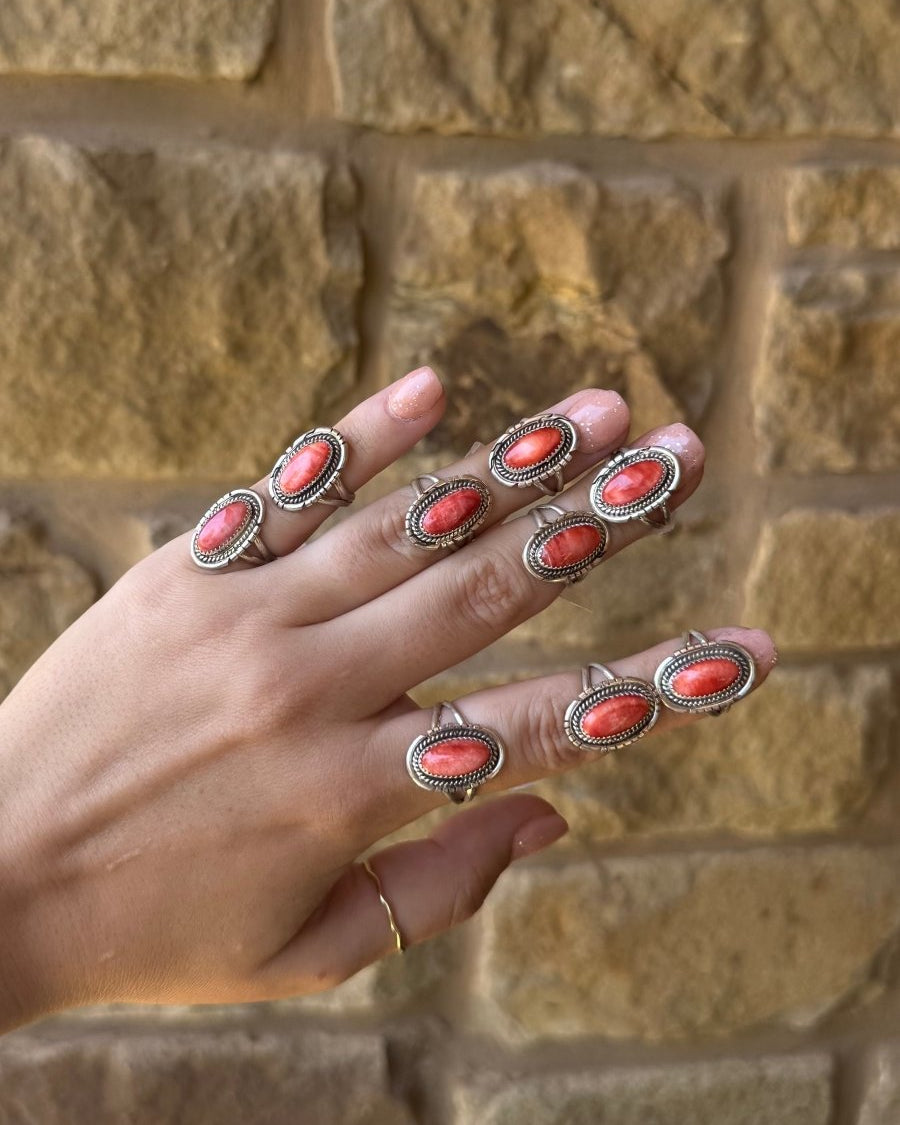 Wortham Red Spiny Oyster Ring - Horseshoe J & Co.