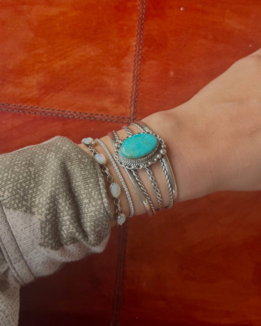 Wray Turquoise Cuff Bracelet - Horseshoe J & Co.