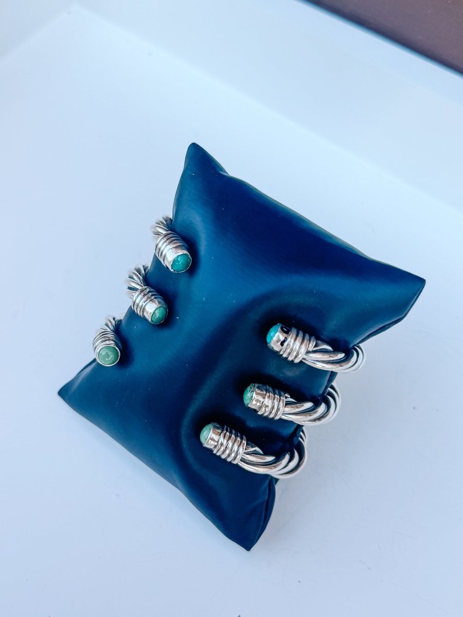 Wylie Turquoise Cable Cuff Bracelet - Horseshoe J & Co.