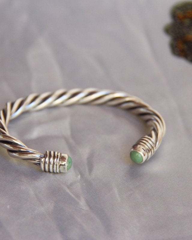 Wylie Turquoise Cable Cuff Bracelet - Horseshoe J & Co.