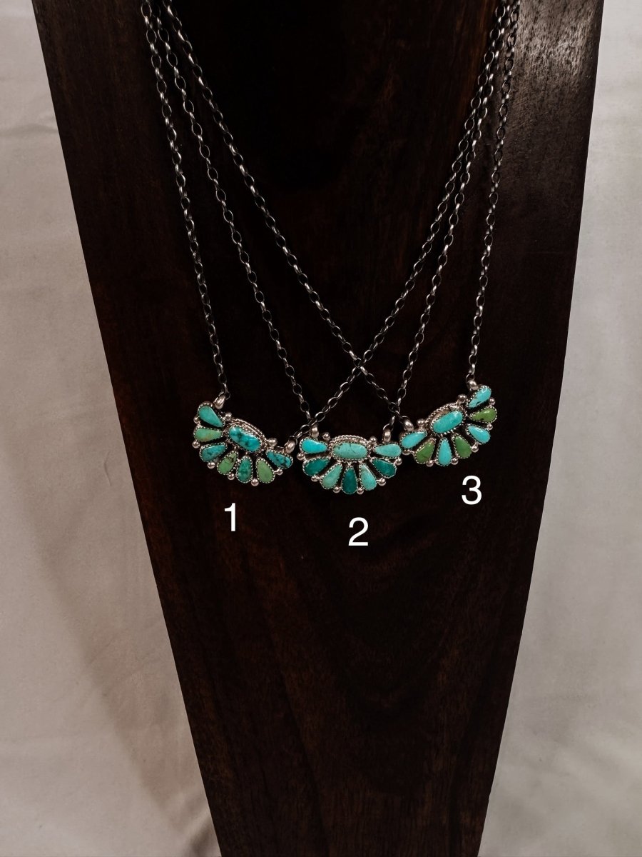 Yantis Turquoise Half Cluster Necklace - Wooten's