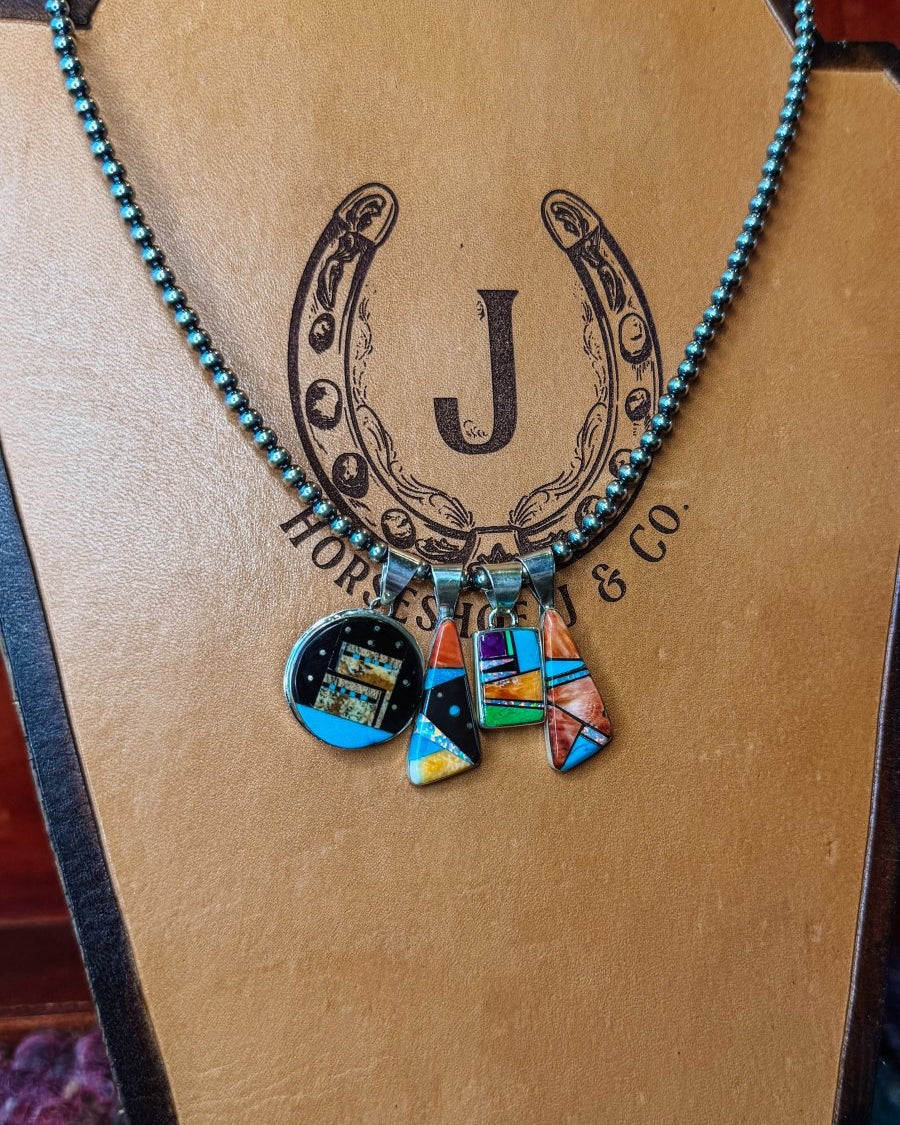 Zuni Multi - Stone Necklace Pendants - Horseshoe J & Co.