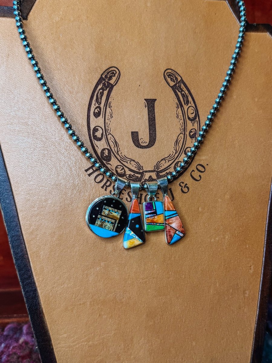 Zuni Multi - Stone Necklace Pendants - Horseshoe J & Co.