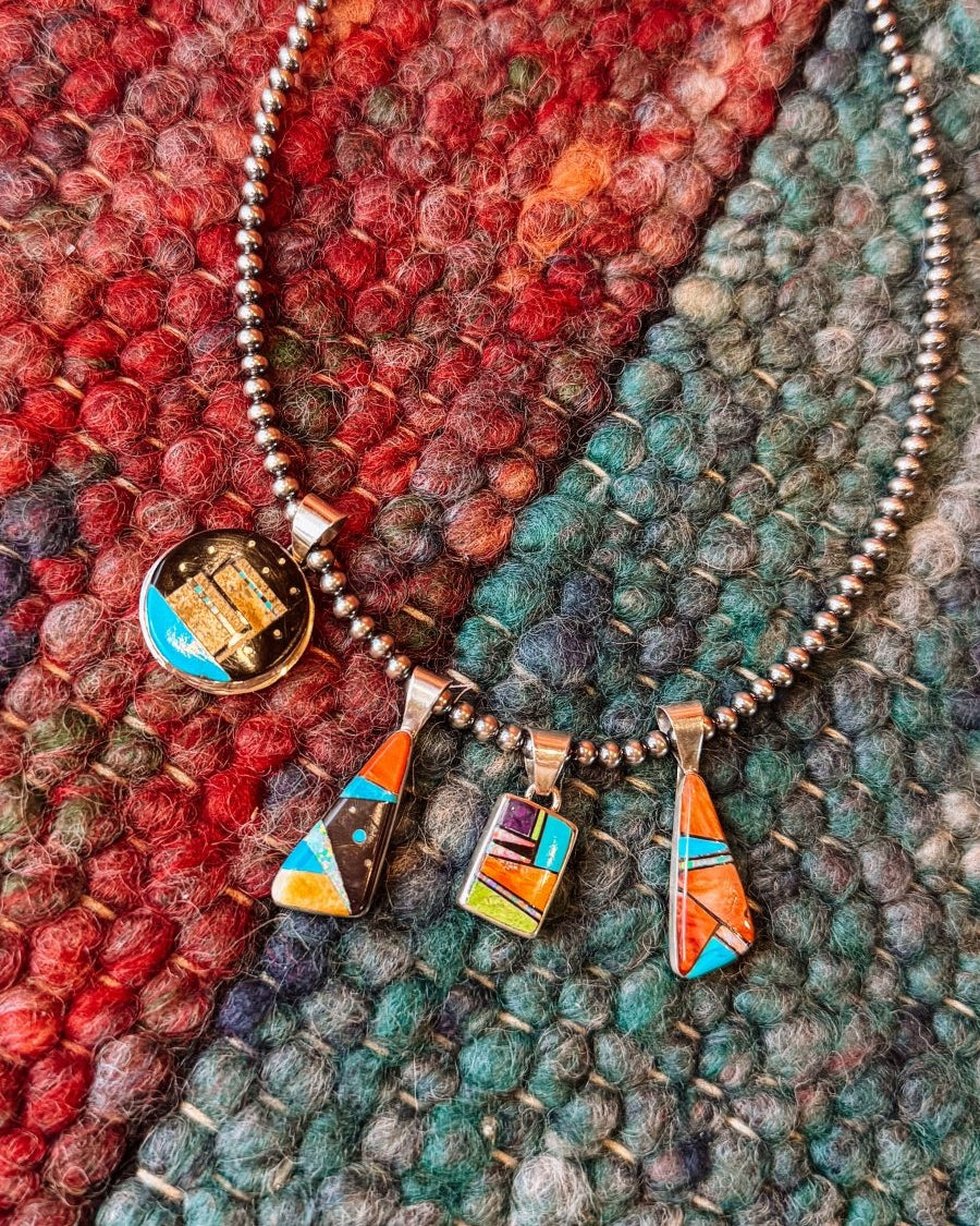 Zuni Multi - Stone Necklace Pendants - Horseshoe J & Co.