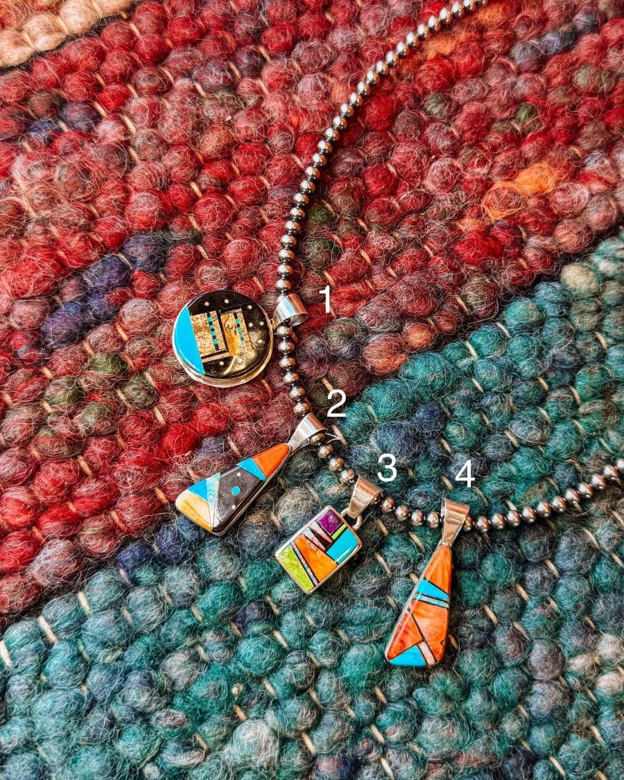 Zuni Multi - Stone Necklace Pendants - Horseshoe J & Co.