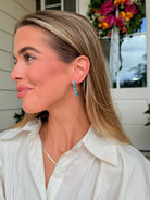 Geronimo Turquoise Hoops - Large - Wooten's