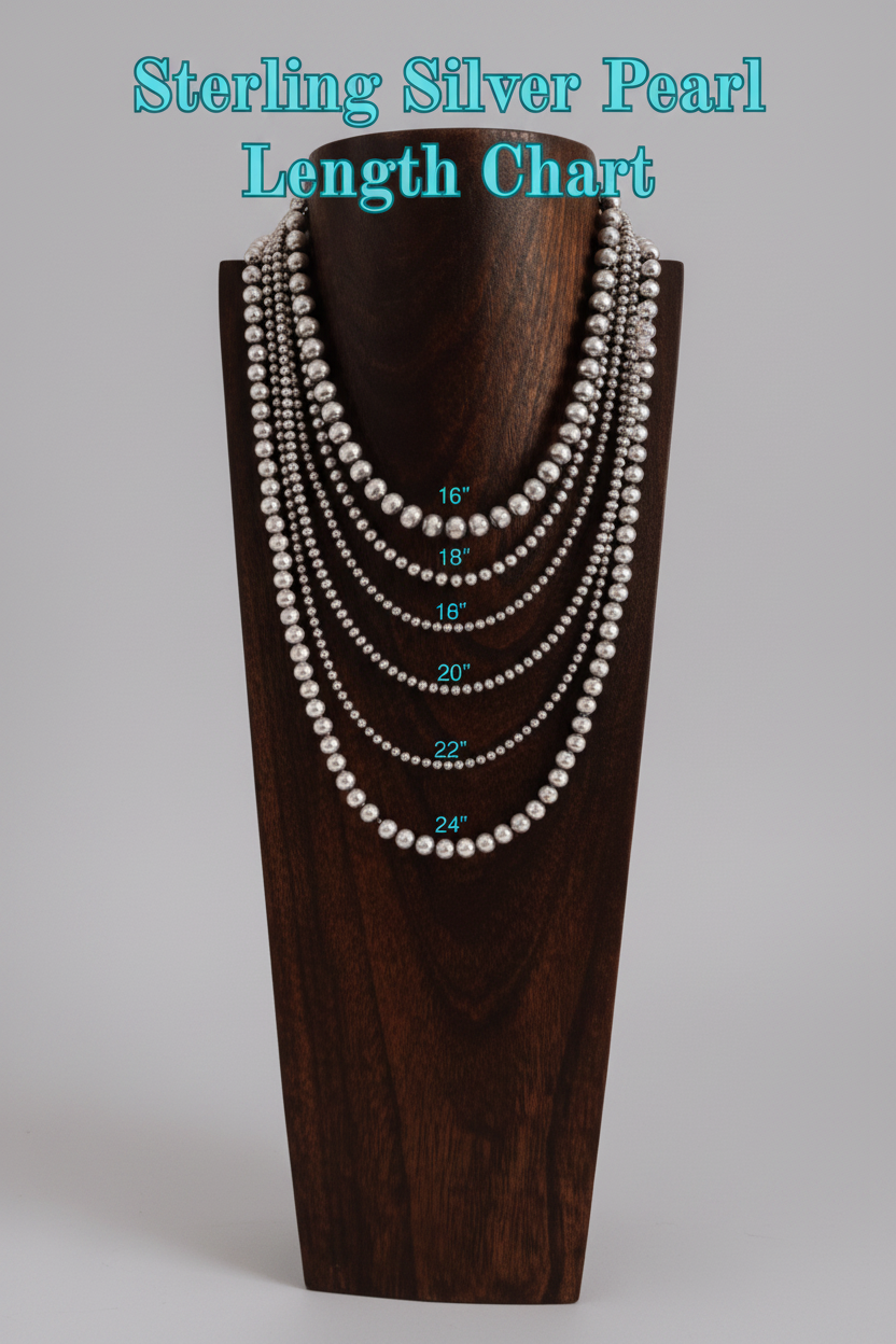 18" 12mm Sterling Silver Pearl Necklace - Wooten's